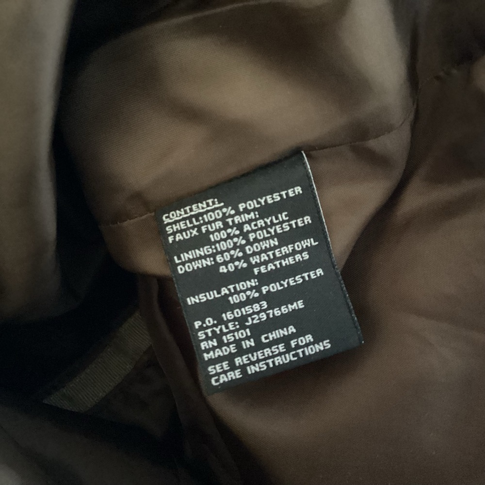 Jones New York Women’s Brown Puffy Coat.  Size M - Picture 4 of 10